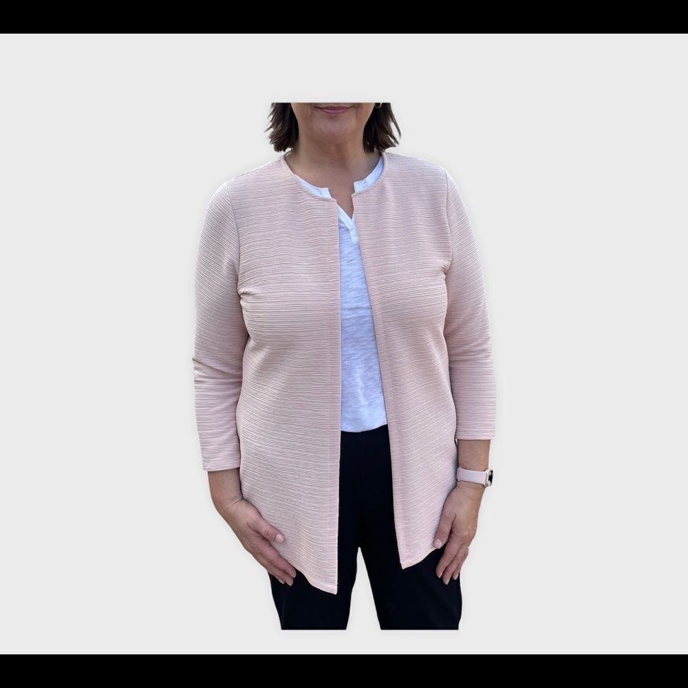 ‎BABY PINK LIGHTWEIGHT OPEN FRONT JACKET